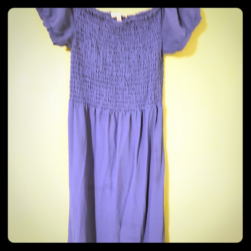 Blue Off Shoulder Dress